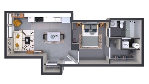 1 bed 1 bath W at Textile Apartments, Cincinnati